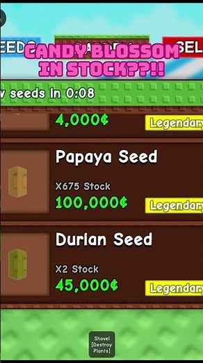 Candy Blossom in STOCK??! Grow a Garden