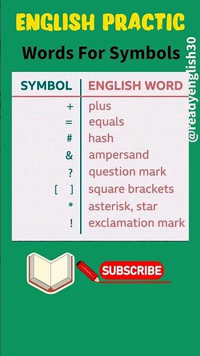 Symbols in English 📖 | Learn Words for Symbols | Easy English Vocabulary ✨
