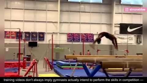 Simone Biles shows off combo she never competed