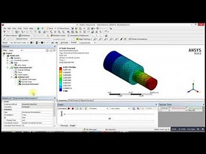 ANSYS Mechanical Tutorial - Single axial load Bar Tension Stress