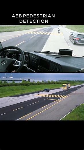 Mercedes Truck AEB Test | Pedestrian Detection