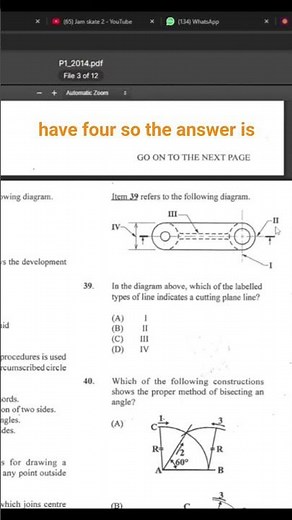 CXC | CSEC TECHNICAL DRAWING PAPER 1 CLIPS - How to Identify a Cutting Plane Line