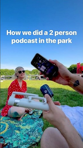 How we filmed a 2 person podcast in the park | Outdoor podcast setup for two people