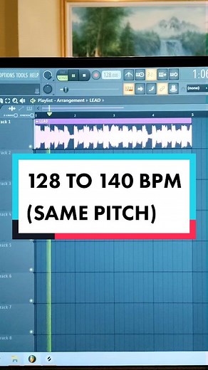 From 128 to 140 BPM with the same pitch in Fl Studio!! #flstudiotips #flstudio #musicproduction #bedroomproducers
