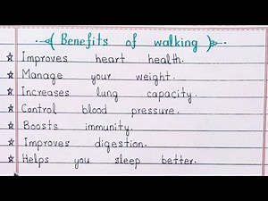 10 Amazing Benefits of Walking | Daily Walking for Healthy Life | English Essay
