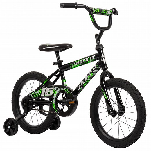 Huffy Rock It 16-inch Boys’ Bike with Training Wheels, Black, 4-6 years - Walmart.ca