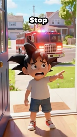 GOKU and the FIREFIGHTERS at HIS HOUSE!! 😱🚒