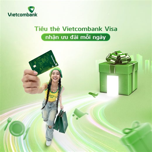 Có thẻ Vietcombank Visa Ưu đãi trong tay, trải nghiệm mỗi ngày 🎉 Trải nghiệm chi tiêu hiện đại cùng thẻ Vietcombank Visa - chìa khóa mở ra hành trình tận hưởng ẩm thực tinh tế, nghỉ dưỡng thảnh thơi và những ưu đãi đặc biệt tại khắp nơi bạn đặt chân đến. 💚 Ưu đãi đến 20% tại các nhà hàng tham gia chương trình tại nhiều quốc gia trên thế giới. 💚 Đặc quyền nghỉ dưỡng khách sạn & resort cao cấp. 💚 Khuyến mãi độc quyền khi mua sắm online, du lịch và giải trí. 📌 Chi tiết chương trình: https://bi
