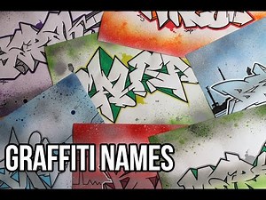 Graffiti Names with Spraypainted Background
