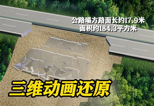 广东梅大高速路面塌方事故已致24人死亡 三维动画还原塌陷过程