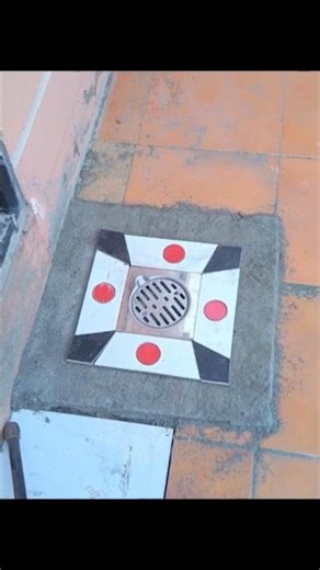 Beautiful Floor Drain Tile Design | Bathroom Jali Finishing🌹💯😍😋#BathroomTiles #FloorDrainDesign