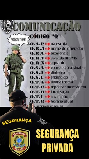 Códigos Q Importantes para Vigilantes e Segurança