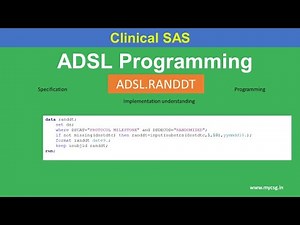 Clinical SAS: ADSL - derivation of RANDDT - randomization date