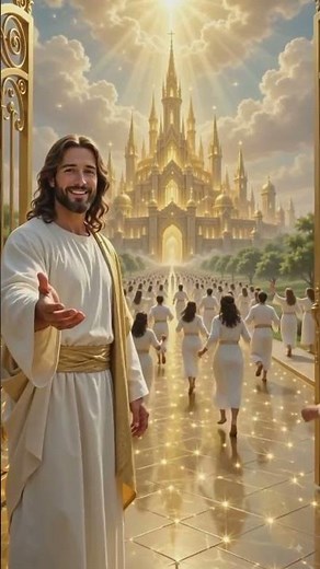 Jesus is the way to eternal life. The gates are open, run towards His light with joy and faith.