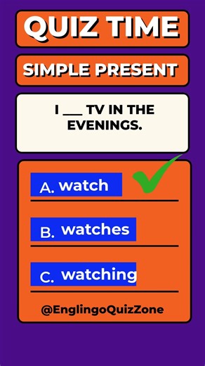 simple present Quiz | English Quiz | #englishquiz #englishtests #shorts #englishgrammar #quiz