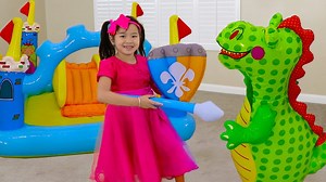 36K views · 288 reactions | Hello Toys and Colors Fans, have you seen this video about Jannie pretend play with a giant inflatable princess castle made for kids? Jannie and Uncle K play a pretend story of her defending the castle against a dragon. Let's watch! #kidslearning #kidsfun #Princesshouse #inflatables #inflatablepool #youtubekids #kidsreels #kidschannel #toysandcolorsapp #toysandcolors #toys #kidsofinstagram | Toys and Colors | Facebook