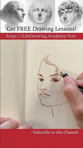 How to Draw Faces with Confident Lines - https://lifedrawing.academy/free