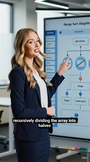 Merge sort explained with time and space complexity! #dsa #algorithm #coding #programming #ai #java
