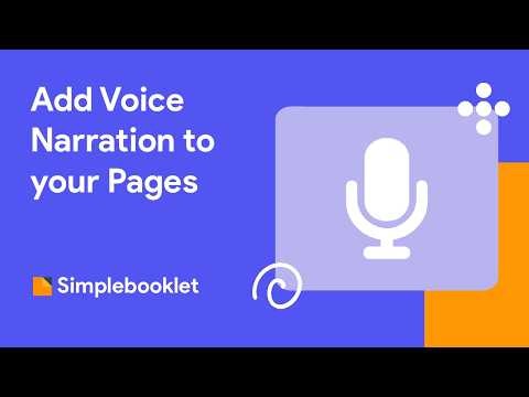 Add Voice Narration to your SImplebooklet Pages