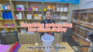 Custom Biodegradable Disposable Drawstring Trash Bags for Kitchen Waste Compostable Rubbish Roll 13 30 39 Gallon Trash Bag