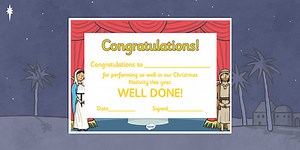 Editable Nativity Certificates