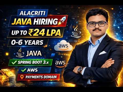 Alacriti Recruitment 2026 🚀 Java + Spring Boot + AWS | 24 LPA | Freshers & Experienced