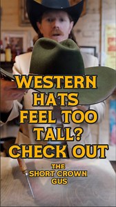 Western hats feel too tall? Check out the shorter crown Gus. We call it a frontiersman shape! Stay wild | Wild Hats