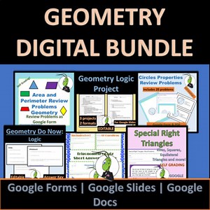 Geometry Google Bundle - Triangles, Logic, Surface Area and Volume