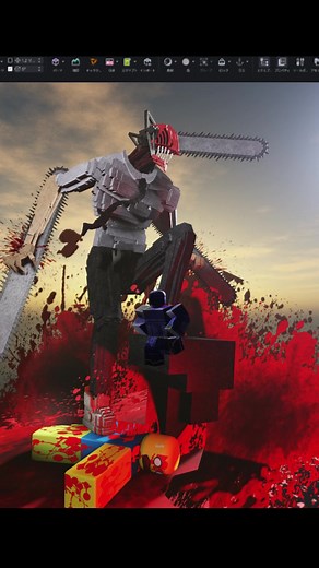 I Made Chainsaw Man in Roblox Studio!! 【using only block parts】 #chainsawman #robloxStudio #robloxdev #チェンソーマン #robloxfyp