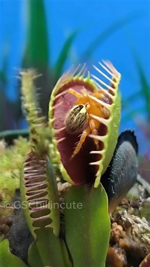 CARNIVOROUS PLANTS vs. Fly Trap: Satisfying macro view of the "teeth" locking!
