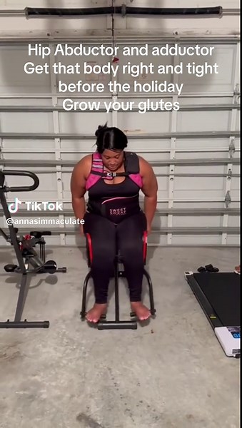 Hip Abductor Adductor Machine for Home Gym - Adjustable Glute Trainer for Hip Sculpting & Inner Outer Thigh Workout, Hip trainer, Adjustable Glute Machine Exercise Equipment, Suitable For Home Gym#tiktok #fyp #viral #exercise #christmasgiftideas