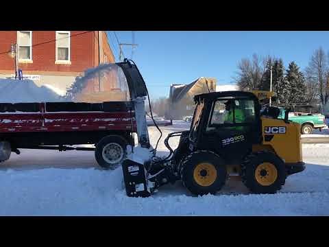 JCB 330 and Erskine 2410XL Snow Blower with truckloader