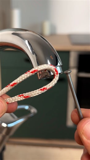 Faucet aerator hack using nail and rope | Magic Hands Creations