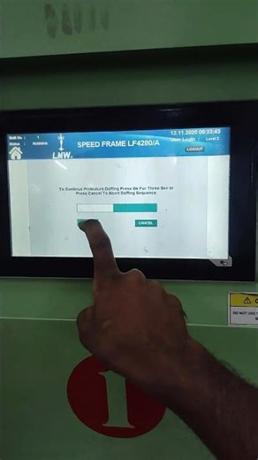 speed frame machine manual doff #spinningmillss #textile