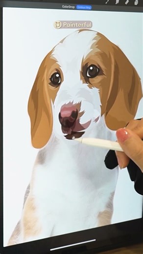 Easy Pet Portrait Tutorial Using Simple Tracing #digitalart #simpletracing #petart