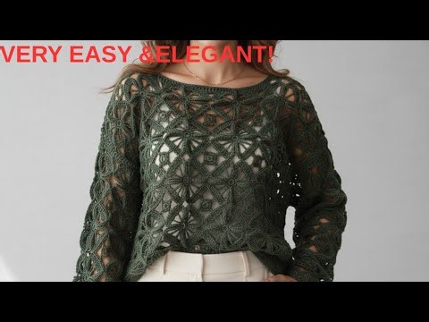 How to Crochet a 3D Flower Granny Square | Easy Crochet Motif Tutorial