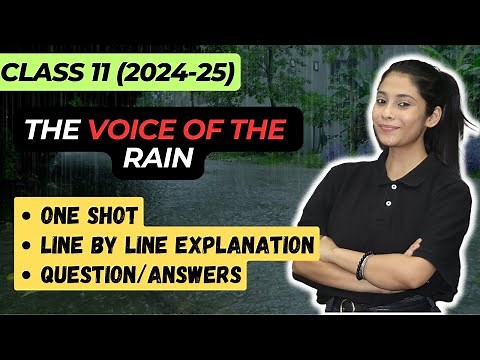 The Voice Of The Rain Class 11 English | Line By Line Explanation | Class 11th | Taniya Mam
