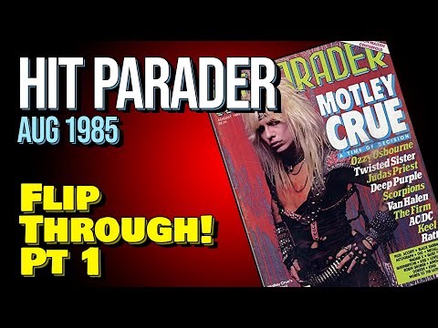 Look Inside Hit Parader Magazine - Aug 1985 - Pt 1
