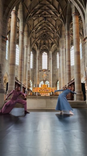 A quiet ritual of motion ✨ From rehearsal for ANIMA earlier this year in Schwäbisch Hall with the incandescent @robert.rubama and @fayvanbaar. A unique project in a unique space with some of the best people! Costumes by @hoganmclaughlin 🤍 #grace #beauty #dance #dancers #dancing | FLOCK