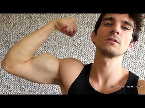 pulsating biceps - muscle growth morph - made with adobe after effects