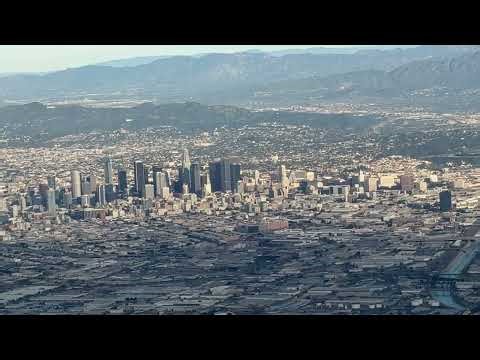 Landing at LAX ✈️ Plane Window View | Final Approach into Los Angeles