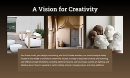A vision of creativity - HTML Template by Nicepage