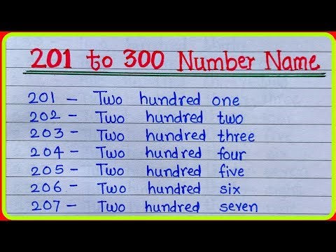 201 to 300 number name | 210 to 300 counting | 201 to 300 spelling | 201 to 300 in words