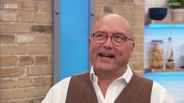 Martin Bayfield towers over Greg Wallace on Celebrity MasterChef