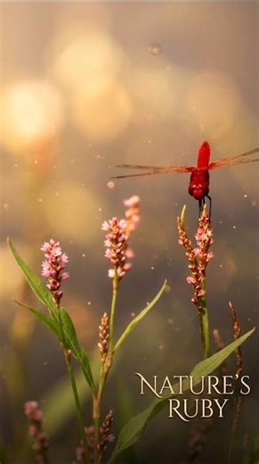 ​Getting face-to-face with this tiny crimson beauty! #DreamSnapZ #macrophotography #dragonfly #Canon