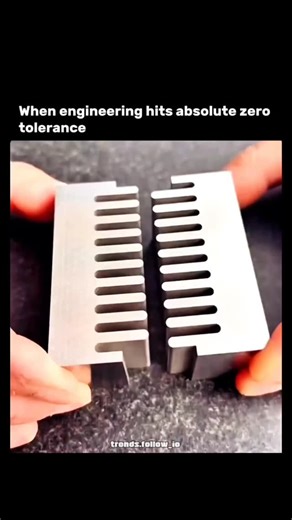 AI Clips • Funny Clips on Instagram: "The video in the post demonstrates wire electrical discharge machining (EDM), producing metal components with tolerances as precise as 0.0001 inches (2.5 micrometres), allowing seamless interlocking without mechanical stress. Such ultra-tight fits, seen in comb-like structures and sunburst patterns, exploit surface tension and molecular forces for adhesion, as confirmed by engineering principles in peer-reviewed machining studies. Posted on 23 December 2025,