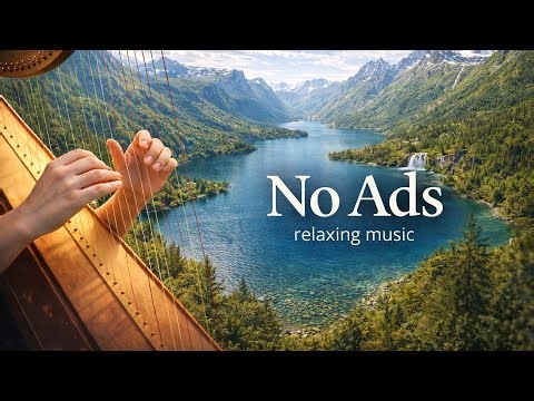 8 Hours of Heavenly Harp 😌Relaxing Background Music for Study and Work 😌 No Ads