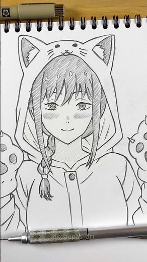 How to draw Makima face🤩 #chainsawman #art #denji #drawing #makima