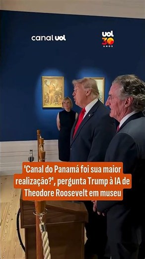 During museum visit, Donald Trump interacts with artificial intelligence of former president