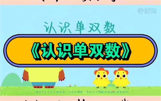 幼儿园公开课｜中班数学公开课《认识单双数》